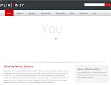 Tablet Screenshot of metafinity.com